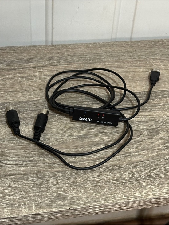 Lekato Other - LEKATO MIDI Cable, USB MIDI Adapter With Indicator Light 5 Pin MIDI Interface